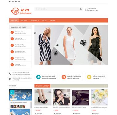 website bán hàng mầu cam